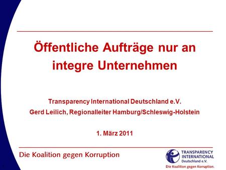 Öffentliche Aufträge nur an integre Unternehmen
