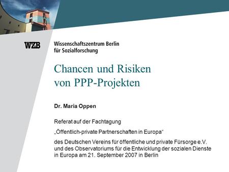 Chancen und Risiken von PPP-Projekten