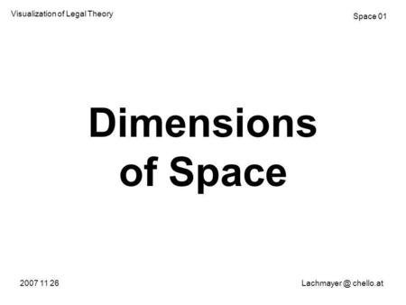Dimensions of Space 2007 11 chello.at Visualization of Legal Theory Space 01.