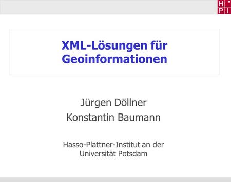 XML-Lösungen für Geoinformationen