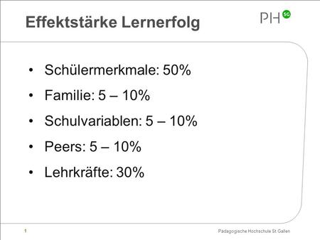 Effektstärke Lernerfolg