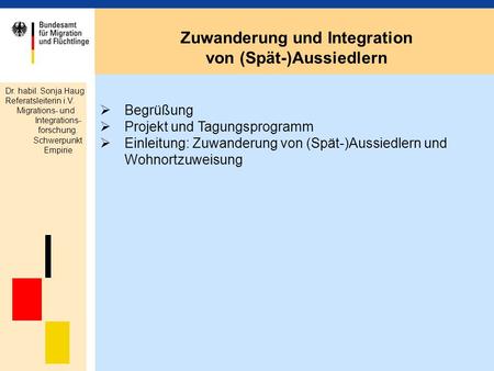 Zuwanderung und Integration von (Spät-)Aussiedlern