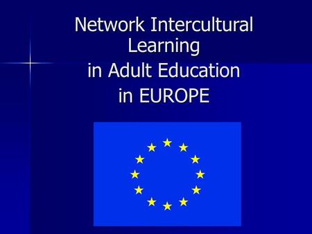 Network Intercultural Learning in Adult Education in EUROPE.