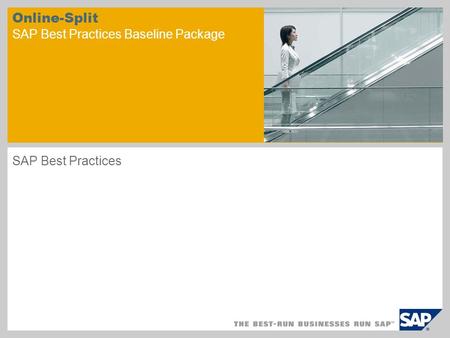 Online-Split SAP Best Practices Baseline Package