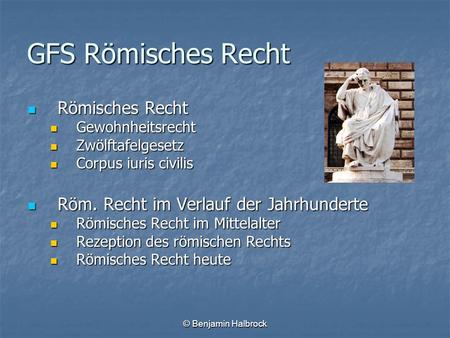 GFS Römisches Recht Römisches Recht
