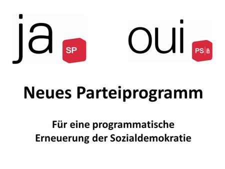 Für eine programmatische Erneuerung der Sozialdemokratie