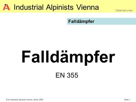 Falldämpfer Falldämpfer EN 355.