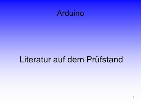 Literatur auf dem Prüfstand