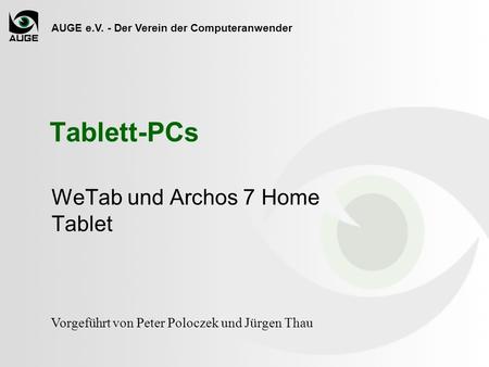 WeTab und Archos 7 Home Tablet