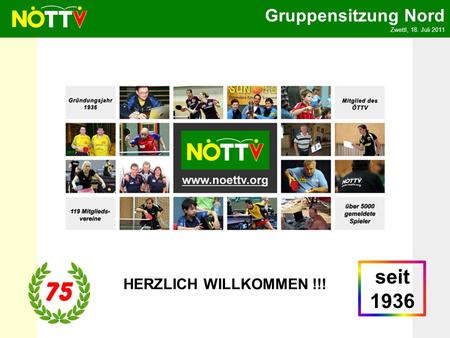 Gruppensitzung Nord Zwettl, 18. Juli 2011 HERZLICH WILLKOMMEN !!! seit 1936.