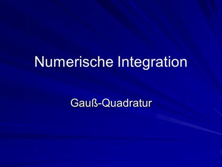 Numerische Integration