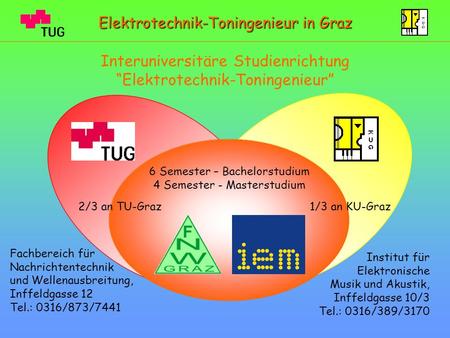 Interuniversitäre Studienrichtung “Elektrotechnik-Toningenieur”