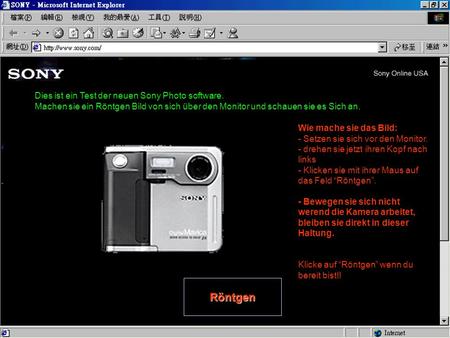 Röntgen Dies ist ein Test der neuen Sony Photo software.