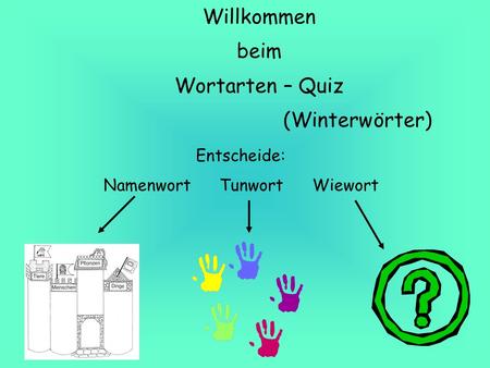Namenwort Tunwort Wiewort