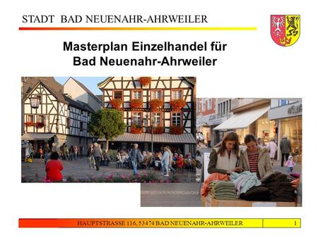Masterplan Einzelhandel für Bad Neuenahr-Ahrweiler