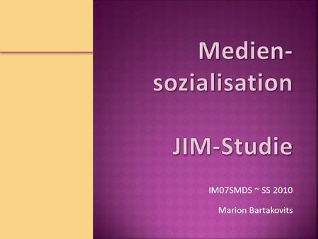 Medien-sozialisation JIM-Studie