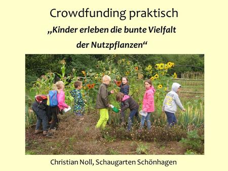 Crowdfunding praktisch