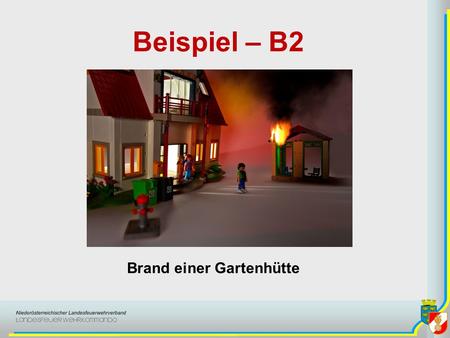 Brand einer Gartenhütte