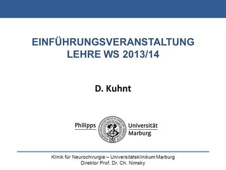 EINFÜHRUNGSVERANSTALTUNG LEHRE WS 2013/14