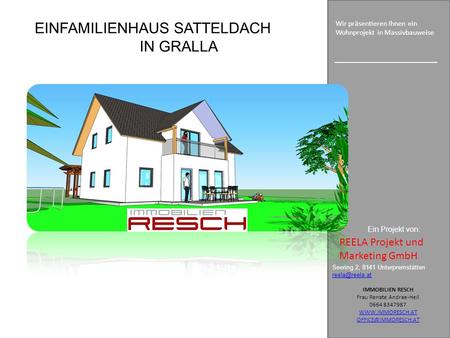 EINFAMILIENHAUS SATTELDACH IN GRALLA