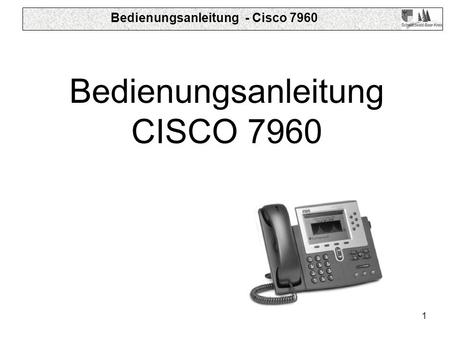 Bedienungsanleitung - Cisco 7960