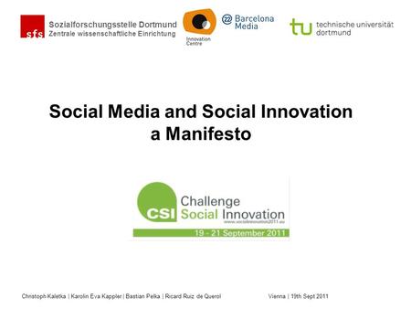 Social Media and Social Innovation a Manifesto