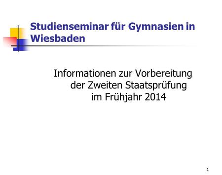 Studienseminar für Gymnasien in Wiesbaden