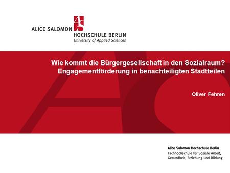 Wie kommt die Bürgergesellschaft in den Sozialraum