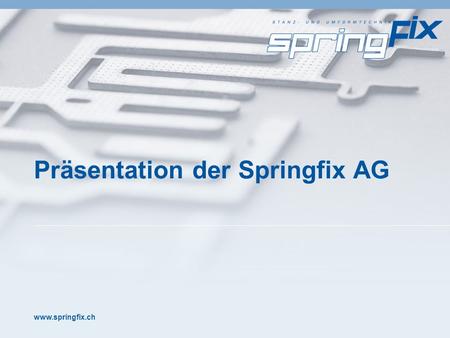 Präsentation der Springfix AG
