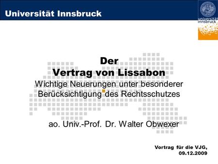 ao. Univ.-Prof. Dr. Walter Obwexer