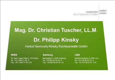 Dr. Philipp Kinsky Herbst Vavrovsky Kinsky Rechtsanwälte GmbH