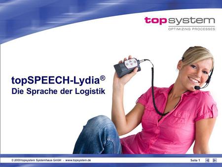topSPEECH-Lydia® Die Sprache der Logistik