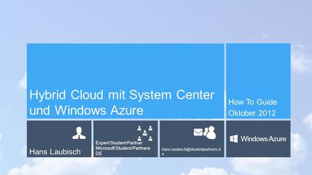 Hybrid Cloud mit System Center und Windows Azure
