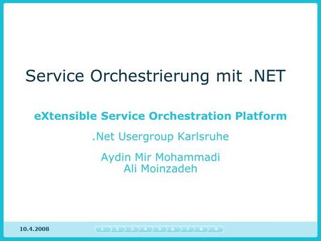 Service Orchestrierung mit .NET