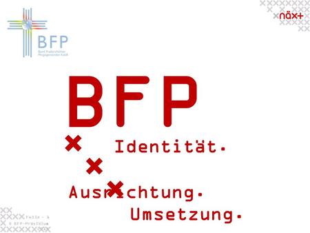 © BFP-Präsidium 2013 Folie - 1 - Identität. Ausrichtung. Umsetzung. BFP.