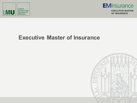 Executive Master of Insurance
