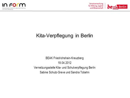 Kita-Verpflegung in Berlin