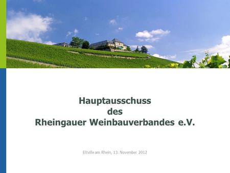 Hauptausschuss des Rheingauer Weinbauverbandes e.V.