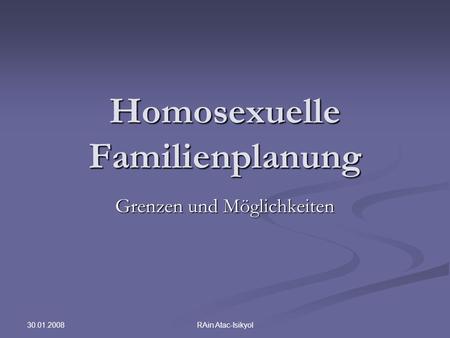 Homosexuelle Familienplanung