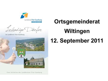 Ortsgemeinderat Wiltingen 12. September 2011