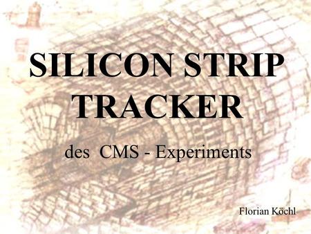 SILICON STRIP TRACKER des CMS - Experiments Florian Köchl.