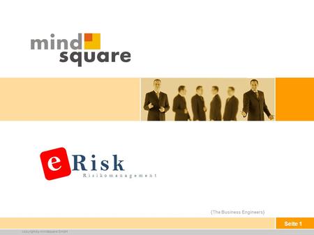 {The Business Engineers} copyright by mindsquare GmbH Seite 1 Risikomanagement e Risk.