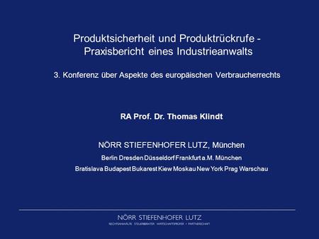 RA Prof. Dr. Thomas Klindt