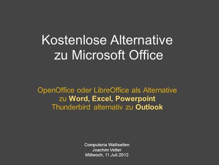 Kostenlose Alternative zu Microsoft Office
