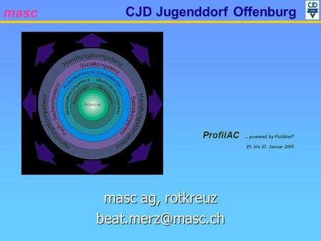Masc CJD Jugenddorf Offenburg ProfilAC … powered by Polikles ® 25. bis 27. Januar 2005 masc ag, rotkreuz