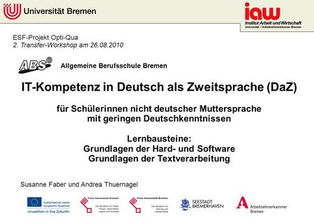 IT-Kompetenz in Deutsch als Zweitsprache (DaZ)