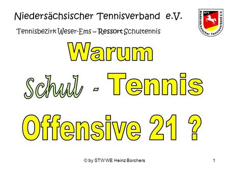 Warum Tennis Schul - Offensive 21 ?