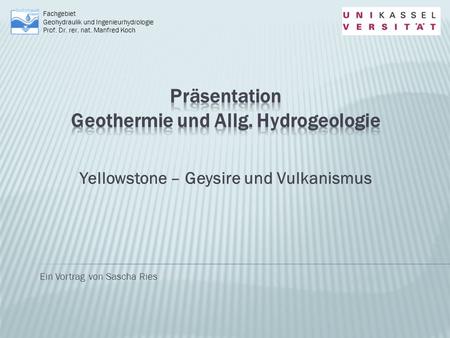 Präsentation Geothermie und Allg. Hydrogeologie