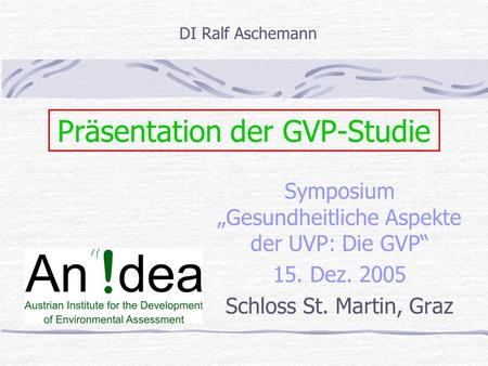 Präsentation der GVP-Studie