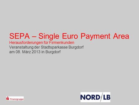 SEPA – Single Euro Payment Area Herausforderungen für Firmenkunden